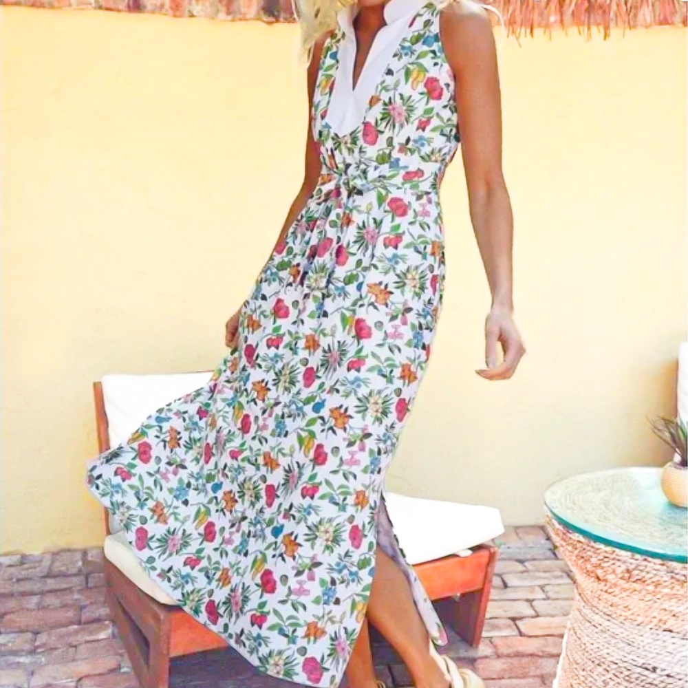 NWT Smith & Quinn Paige Dress – Sorrento Succulent Print – L 🌿✨